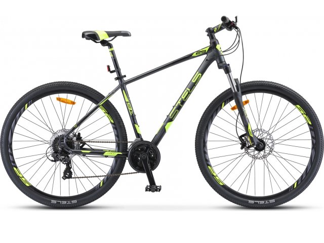 Горный (MTB) велосипед STELS Navigator 930 D 29” V010, рама 16.5” Антрацитовый/чёрный/лайм