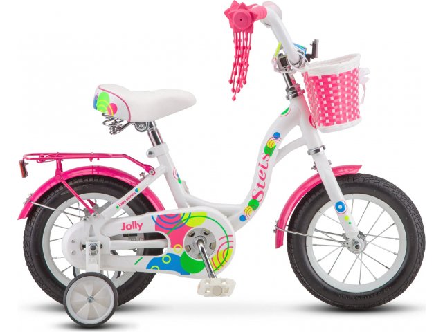 Детский велосипед Stels Jolly 12” V010, рама 8” Белый/розовый