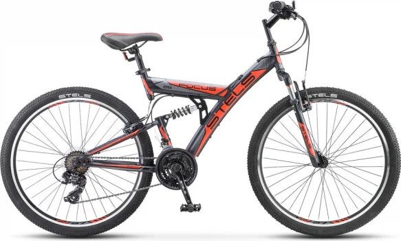 Велосипед Stels Focus MD 24” 18-sp V010, рама 16” Красный/чёрный