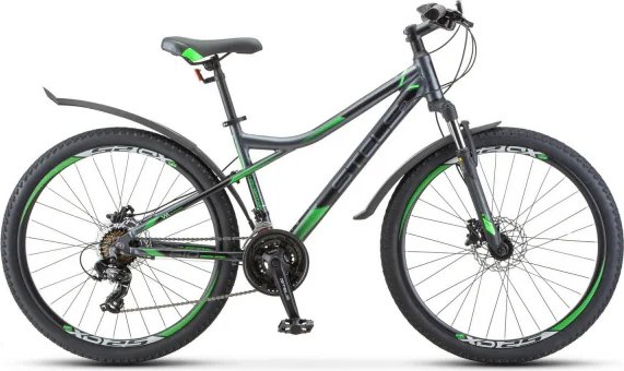 Велосипед Stels Navigator-610 D 26” V020, рама 16” Серый/зелёный