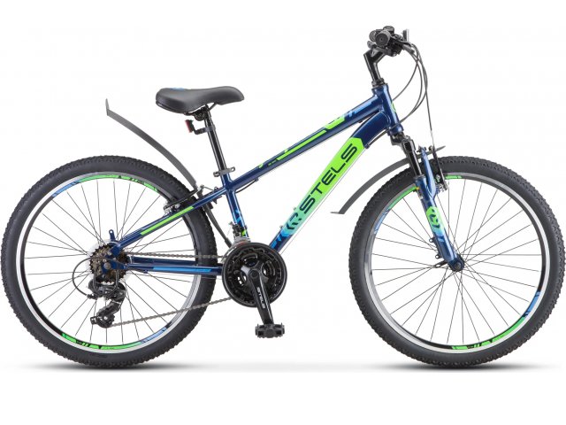 Горный Велосипед Stels Navigator-400 V 24” F010, рама 12” Синий/салатовый/голубой