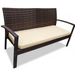 Плетеный диван Joygarden MILANO 2-х местный темно-коричневый