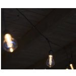 Светодиодная бахрома Гирлянда из лампочек 9.5 м, 20 ламп с экстра теплым белым светом, черный пвх, соединяемая, IP44 Kaemingk 490105