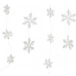 Светодиодная штора Воздушные Снежинки 1.2*0.75 м, 36 теплых белых микро LED ламп, серебряная ПРОВОЛОКА Kaemingk