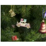 Новогодние украшения для дома: Машинка легковая 1013 Pink chassis Молочный цвет