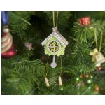 Новогоднее украшение для елки - Часы с маятником 90YY61-504 Лайм