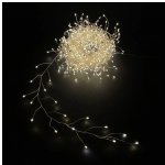 Новогодняя светодиодная Гирлянда Капельки теплый белый свет, 8 функций, таймер отключения, 400 ламп, 1000 см