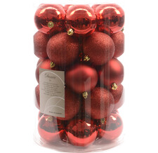 Набор шаров Красная Коллекция, 80 мм, 34 шт, mix KAEMINGK 023306