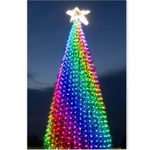 Многофункциональный комплект освещения «3D» , для новогодних елок высотой 7 м.