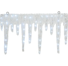 Светящееся панно Арктические Сосульки 58*37 см, 58 холодных белых LED ламп с мерцанием , IP44 Kaemingk