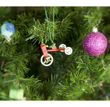 Елочная игрушка - Детский велосипед 3020 Classic Green Seat Красный