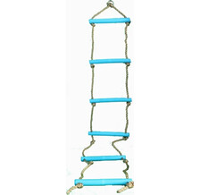 Веревочная лестница с пластиковыми ступенями BabyGrad, синий