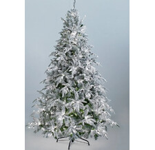 Искусственная ель Crystal Trees Маттерхорн заснеженная с вплетенной гирляндой 180 см