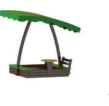 Песочница Leda со столиком для детской игровой площадки