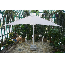 Зонт MISTRAL Royal Family 300 квадратный (база в комплекте), белый с воланом