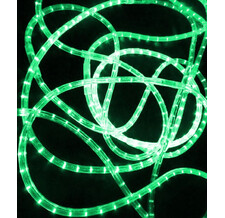 Светодиодный дюралайт Rich LED, 2-х проводной, зеленый, кратность резки 1 метр, диаметр 13 мм, 24 В, 100 м