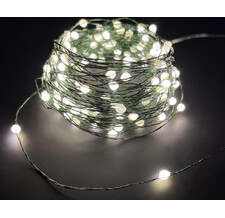 Декор Гирлянда Роса на Зеленом Проводе Теплый Белый Свет 150 Ламп 1500 см 15 м