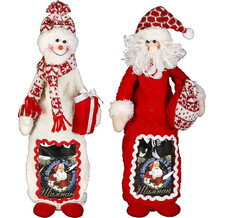 Игрушка-упаковка для бутылки Дед Мороз, Снеговик HM-009R