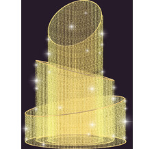 Световой фонтан Decois желтый, 4х3м